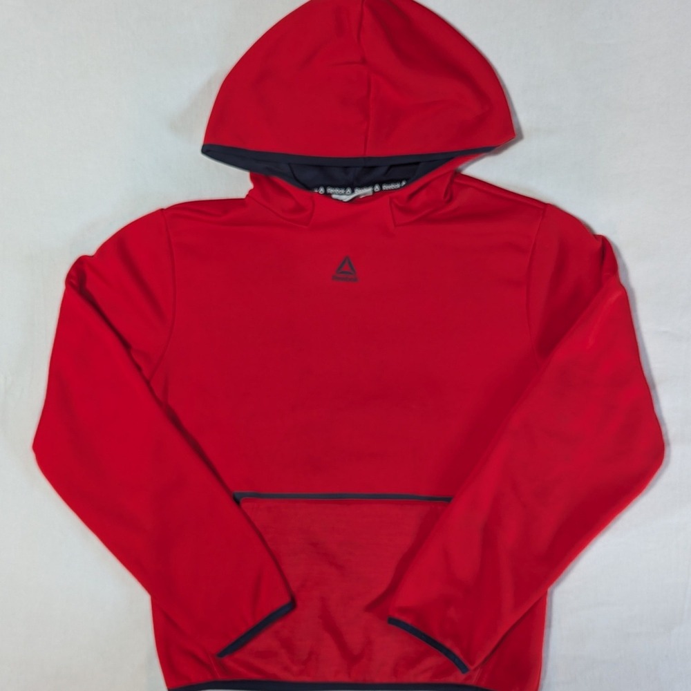 Reebok Youth Fleece-Lined Tech Performance Pullover Hoodie - Red